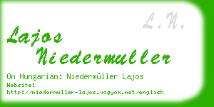lajos niedermuller business card