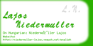 lajos niedermuller business card